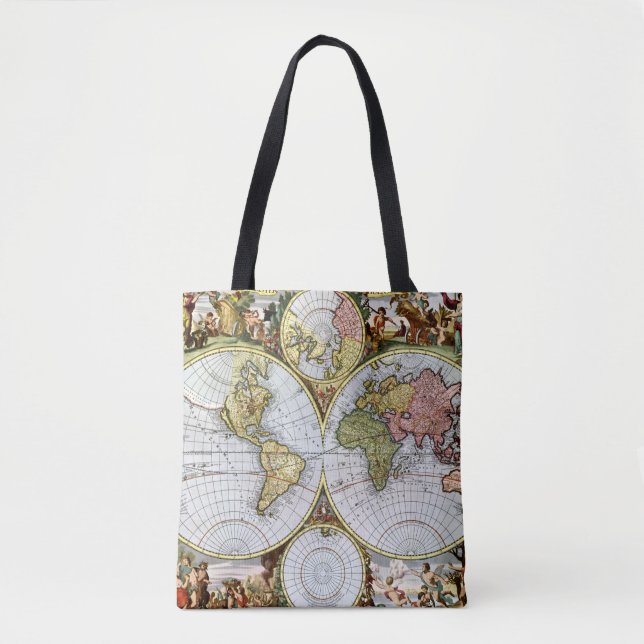 Bolso De Tela Mapa del mundo (Anverso)