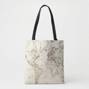 Bolso De Tela Mapa del mundo