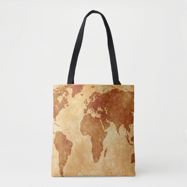 Bolso De Tela Mapa del Mundo Antiguo (Anverso)