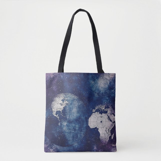 Bolso De Tela Mapa del mundo de la época celestial (2) (Anverso)