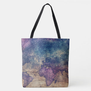 Bolso De Tela Mapa del mundo de la vieja morada celestial (13)