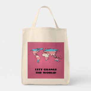 Bolso De Tela Mapa del Orgullo Transgénero del Mundo