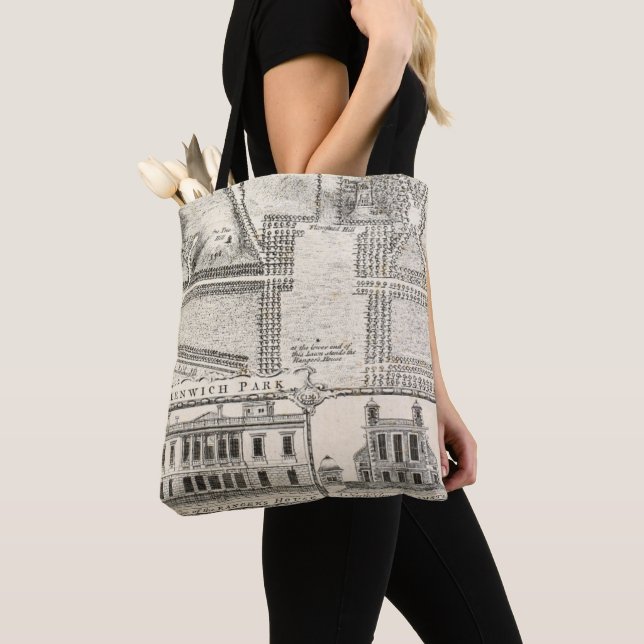 Bolso De Tela Mapa del parque de Greenwich (Detalle)
