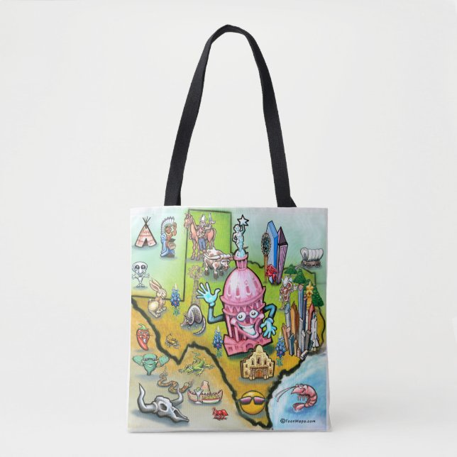 Bolso De Tela Mapa del personalizado de Austin Texas (Anverso)