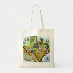 Bolso De Tela Mapa del personalizado de Texas