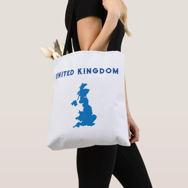 Bolso De Tela Mapa del Reino Unido (Detalle)