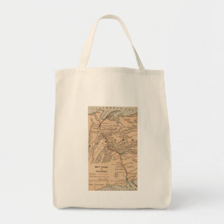 Bolso De Tela Mapa del vintage del Canal de Panamá (1885)