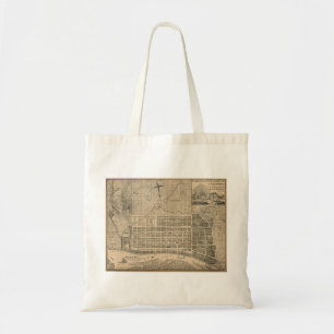 Bolso De Tela Mapa del vintage del siglo XIX de Georgia de la