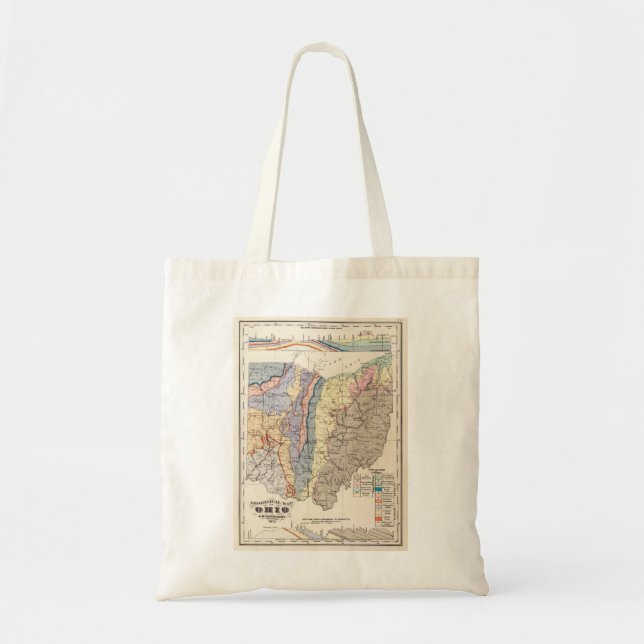 Bolso De Tela Mapa geológico de Ohio (Frente)