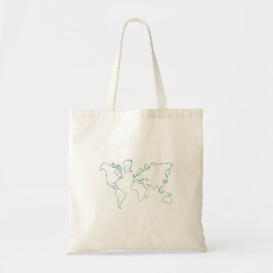 Bolso De Tela Mapa mundial