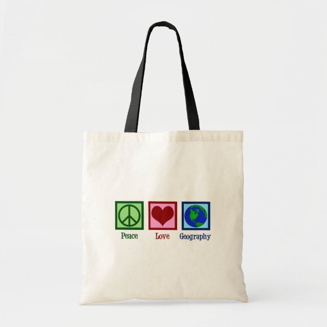Bolso De Tela Mapa mundial de profesores de la Geografía del Amo (Frente)