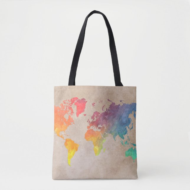 Bolso De Tela Mapa mundial del Tote #map (Anverso)