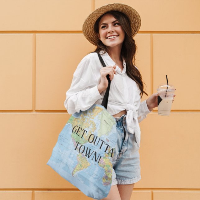 Bolso De Tela Mapa mundial sale de la ciudad (Subido por el creador)