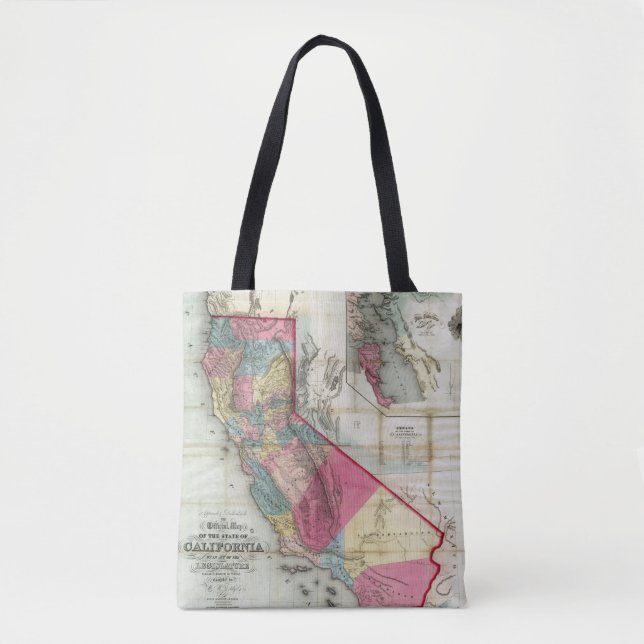 Bolso De Tela Mapa oficial del estado de California (Anverso)