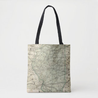 Bolso De Tela Mapa oficial del ferrocarril de Illinois
