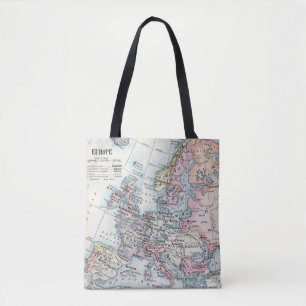Bolso De Tela Mapa político de Europa (1916)
