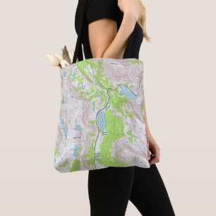 Bolso De Tela Mapa topográfico