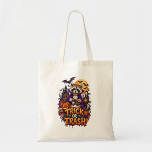 Bolso De Tela Mapache de Halloween vampiro de truco o basura