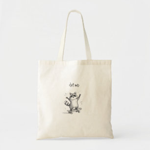 Bolso De Tela Mapache en monopatín – Monopatín divertido y lindo