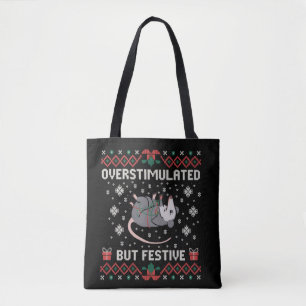 Bolso De Tela Mapache Festivo Pero Sobrestimulado Divertido De N