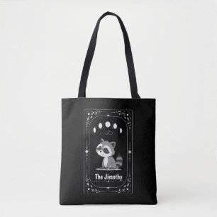 Bolso De Tela Mapache Jimothy Tarot Divertido Lindo Motivación D