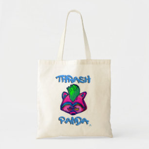 Bolso De Tela Mapache Punk Divertido Caricatura Mapache Thrash
