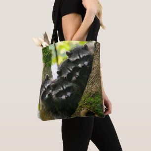 Bolso De Tela Mapaches adorables del bebé