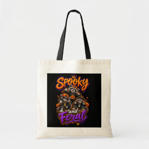 Bolso De Tela Mapaches de Halloween Espeluznantes y Feral