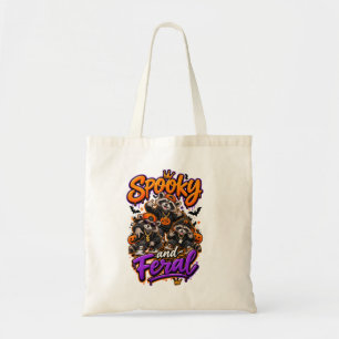 Bolso De Tela Mapaches de Halloween Niño Feral Espeluznante