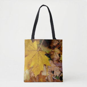 Bolso De Tela Maple caído deja naturaleza otoño amarilla