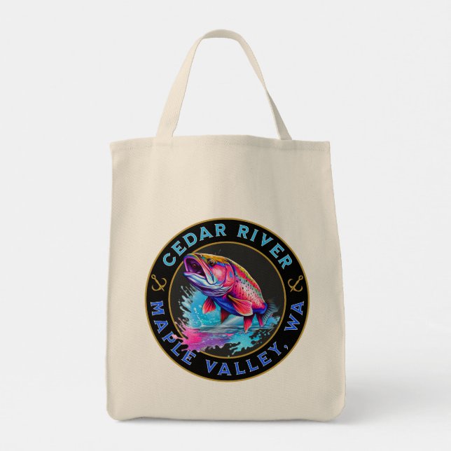 Bolso De Tela Maple Valley (río Cedar) Washington Tote Bag (Reverso)