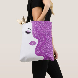 Bolso De Tela Maquillaje con efecto del purpurina
