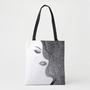Bolso De Tela Maquillaje con efecto del purpurina