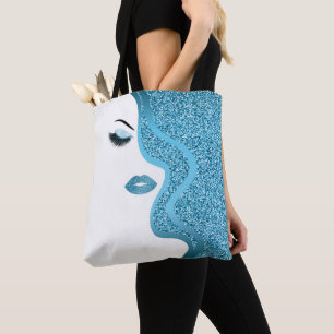 Bolso De Tela Maquillaje con efecto del purpurina