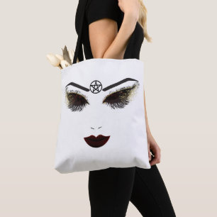 Bolso De Tela Maquillaje de Cara Pentáculo Belleza Pestañas y La