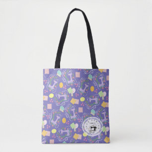 Bolso De Tela Máquina de coser amor púrpura