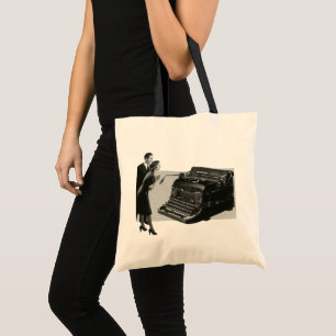 Bolso De Tela Máquina de escribir manual de oficina antigua, neg