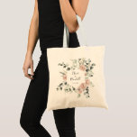 Bolso De Tela Máquina de honor floral Rubor verde geométrica<br><div class="desc">Esta bolsa de tote con doncella floral geométrica de color verde rosa y rosa es el regalo perfecto para el boda de presentar a sus damas de honor y a su dama de honor para un boda rústico. El diseño presenta elegantes rosas de color agua polvorientos y vegetación, cuidadosamente montados...</div>