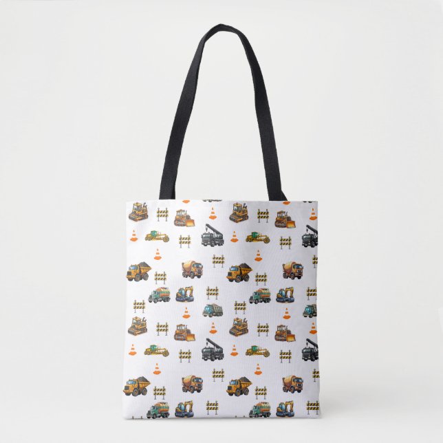 Bolso De Tela Maquinaria de construcción (Anverso)