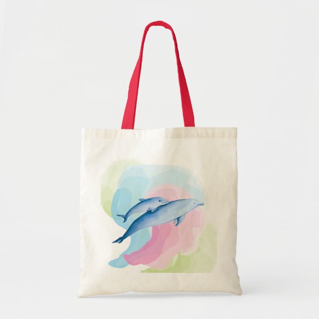 Bolso De Tela Mar asombroso con delfines (Frente)