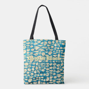 Bolso De Tela Mar de Conchas - Mar Azul Personalizado