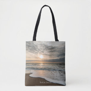 Bolso De Tela Mar del Norte, Dinamarca pintoresca puesta de sol,