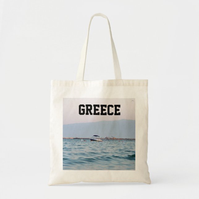 Bolso De Tela Mar Egeo Grecia (Frente)