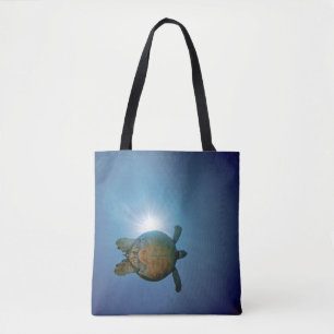 Bolso De Tela Mar subacuático del Turtle  Andaman, Tailandia