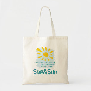 Bolso De Tela Mar y Sol
