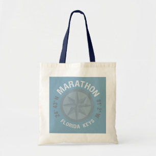 Bolso De Tela Maratón de Florida Claves de Longitud de Latitud N