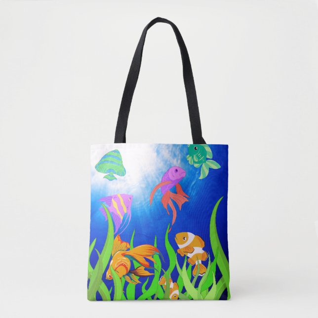 Bolso De Tela Maravilla de peces tropicales (Anverso)