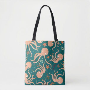 Bolso De Tela Maravillas Subacuáticas: Baile Starfish Octopus