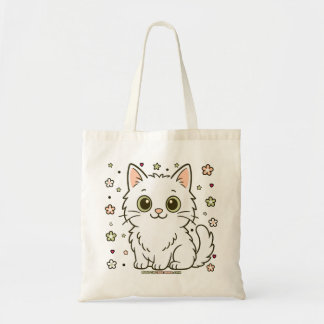 Bolso De Tela Maravilloso gato floral Margaret