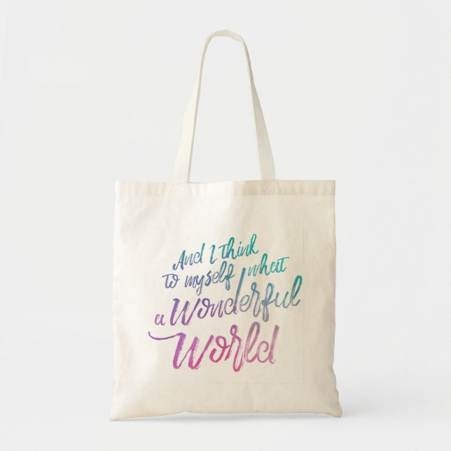Bolso De Tela Maravilloso Tote Presupuestario Mundial (Frente)